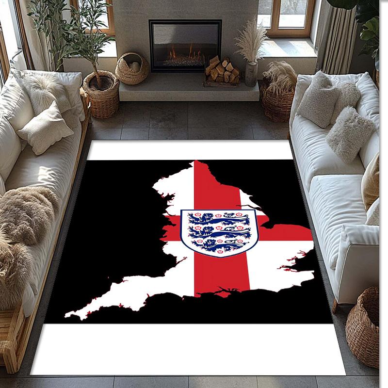 England national football team Printed Flannel Area Rug Non Slip Soft Polyester Floor Carpet Indoor Decor Mat for Bedroom Living Room Sofa