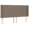 VidaXL Tête de Lit à LED Meuble de Chambre à Coucher Accessoire de Lit Double Tête de Cadre de Lit Intérieur Taupe 3123794