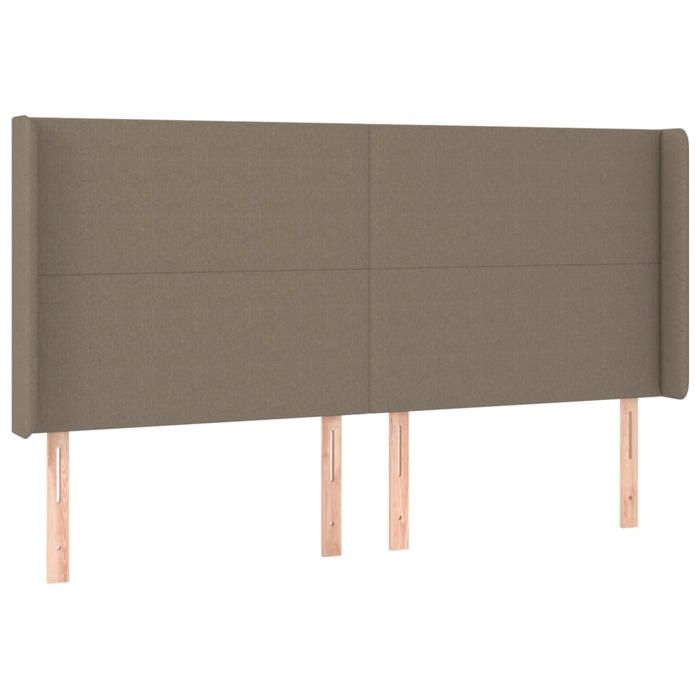 VidaXL Tête de Lit à LED Meuble de Chambre à Coucher Accessoire de Lit Double Tête de Cadre de Lit Intérieur Taupe 3123794