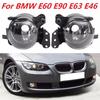 Pair Front Fog Lights Lamps Housing Clear Fit For BMW E60 E61 E63 E46 X3 325i 525i
