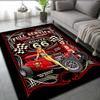 Route 66 Oldtimer Fußmatte - Retro Pin-Up Rutschfester Teppich für Wohnzimmer, Schlafzimmer & Büro, Maschinenwaschbare Dekoration