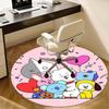 Kpop Chair mat Round Rug-Office carpet, Machine Washable, Non-slip, Suitable for Living Rooms, Bedrooms