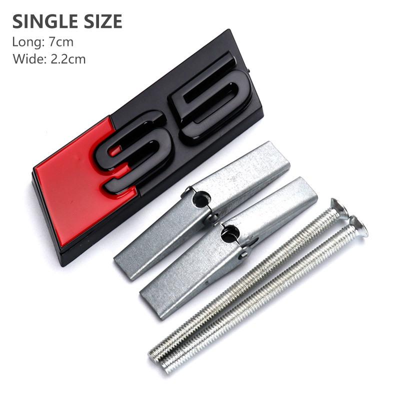 

3d ABS Хром Черный Логотип S3 S4 S5 S6 S7 S8 Эмблема Соты Автомобильная Передняя Решетка Шильдик Аксессуары S5-Black