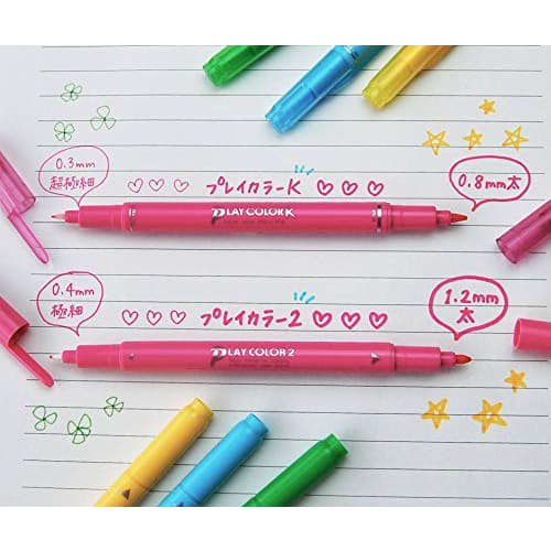 Tombow Water-based Signature Pen 36 Colors (Thick & Thin Twin Type) Color Pen Play Color 2 GCB-013