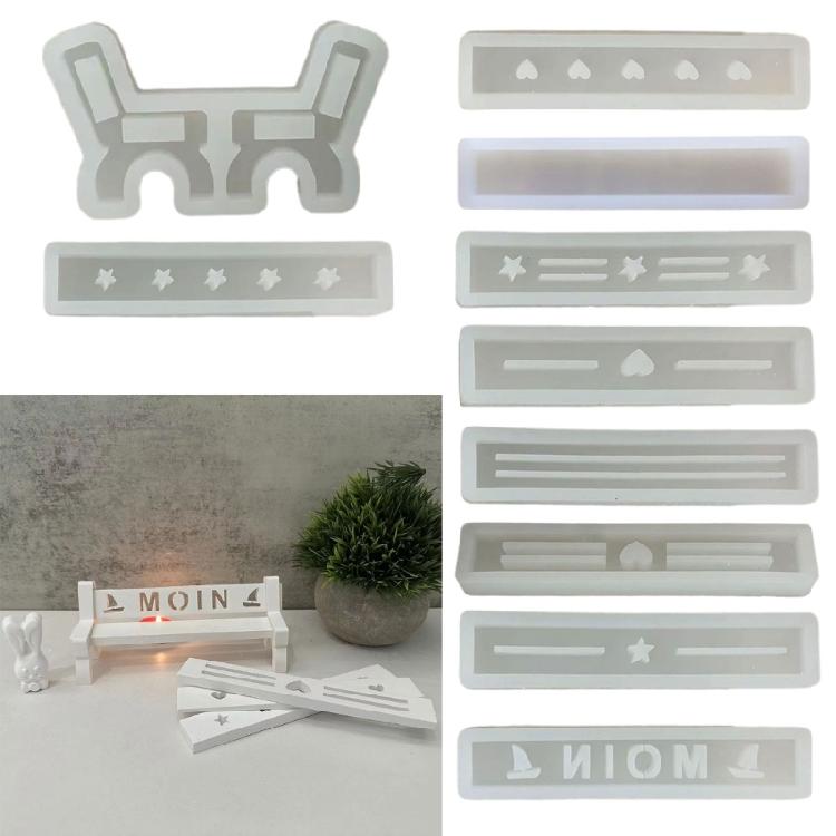 Benches Silicone Molds Plasters Molds Creative Chair Gypsum Molds Castings Molds Craft Supplies
