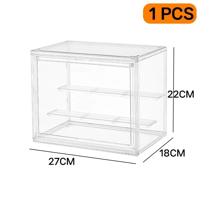 Clear Display Box for Fingures Clear Acrylic Foldable Toy Display Case for Figurines and Blind Box Dolls Action Figure Organizer