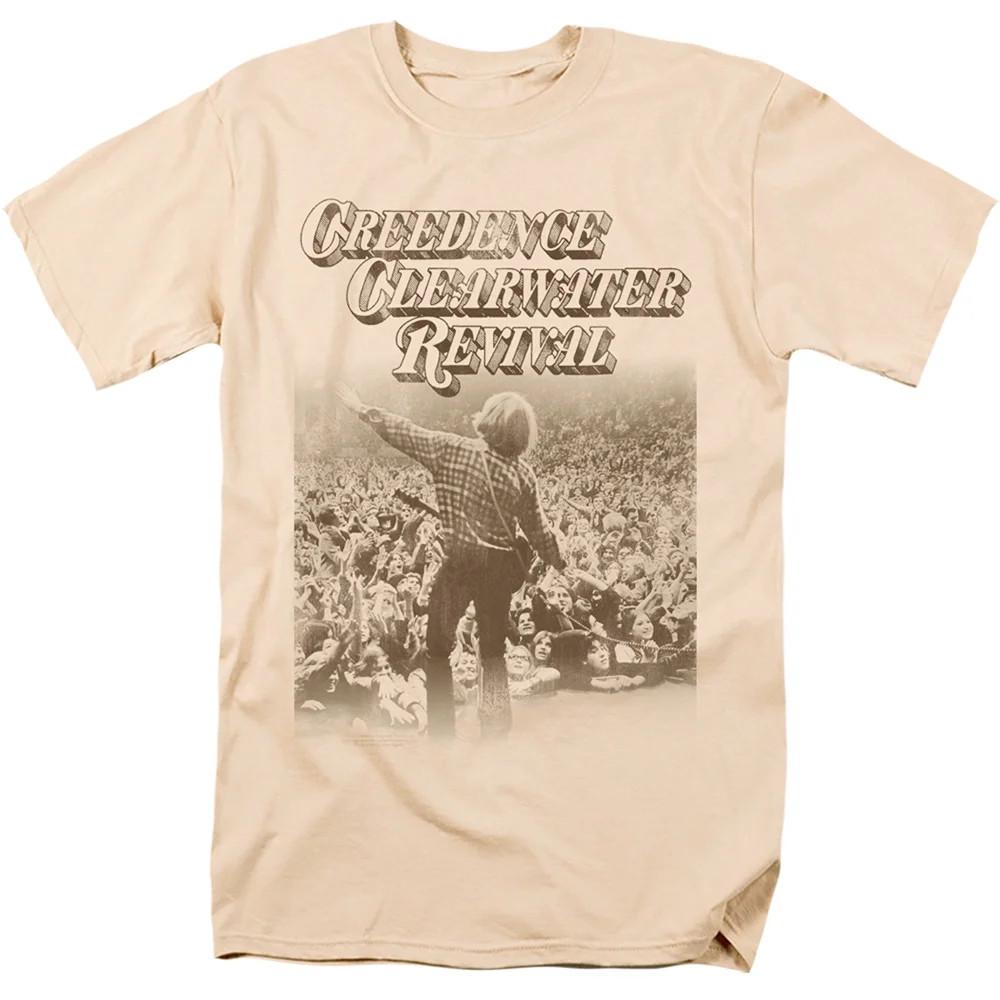 

Clearwater Creedence Revival Tour Подарок для фанатов S–5XL Натуральная футболка Унисекс футболка S