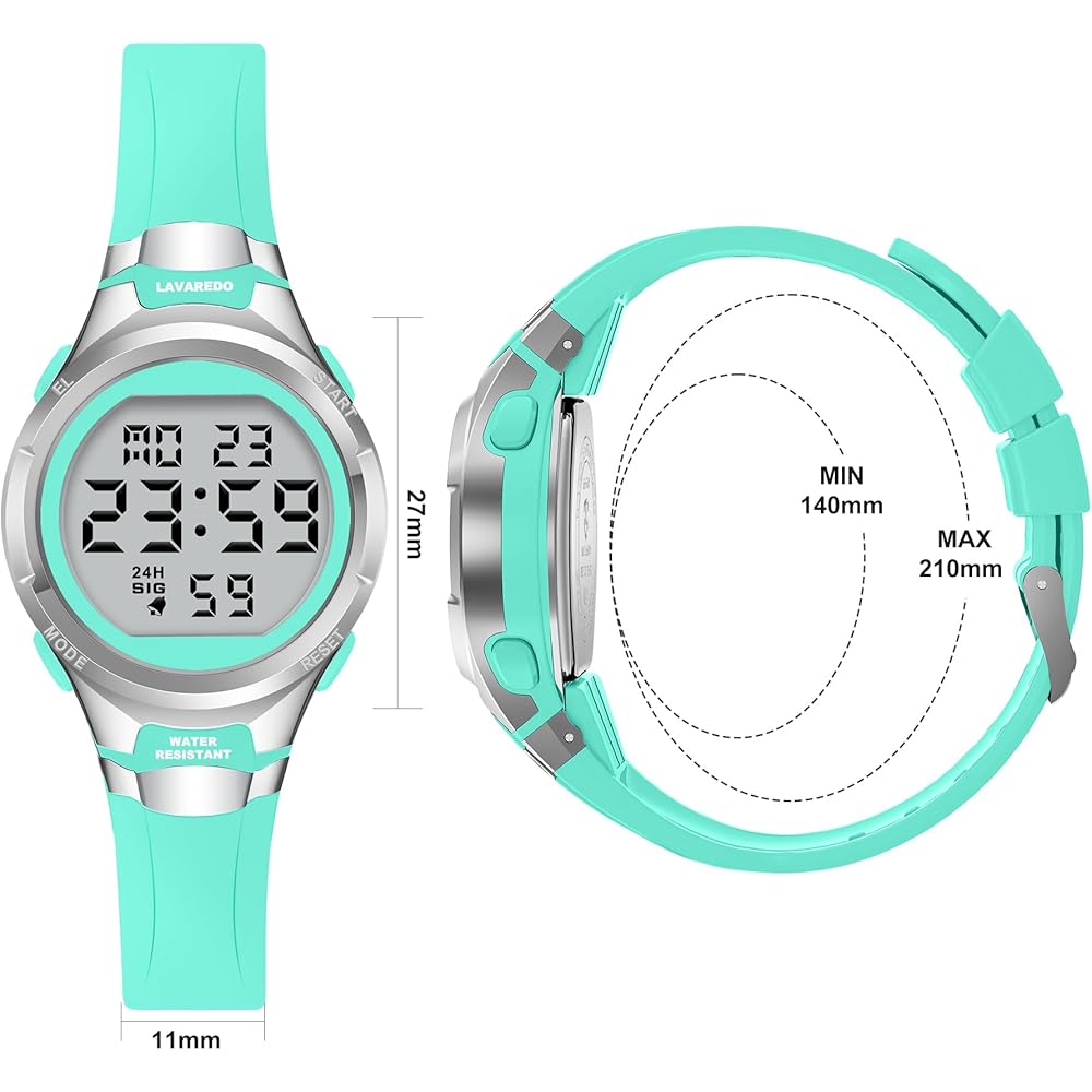 ShunkanSai Digital Women's Sports Watch Multi-Function Date Day Alarm LED Display Waterproof Outdoor Stylish