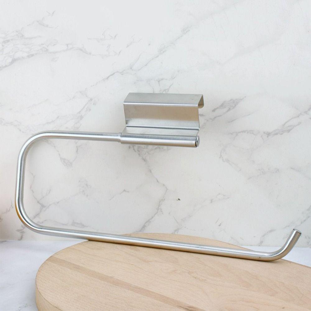 Rustproof Roll Paper Storage Rack Stainless Steel Paper Towel Dispenser Bathroom серебряный