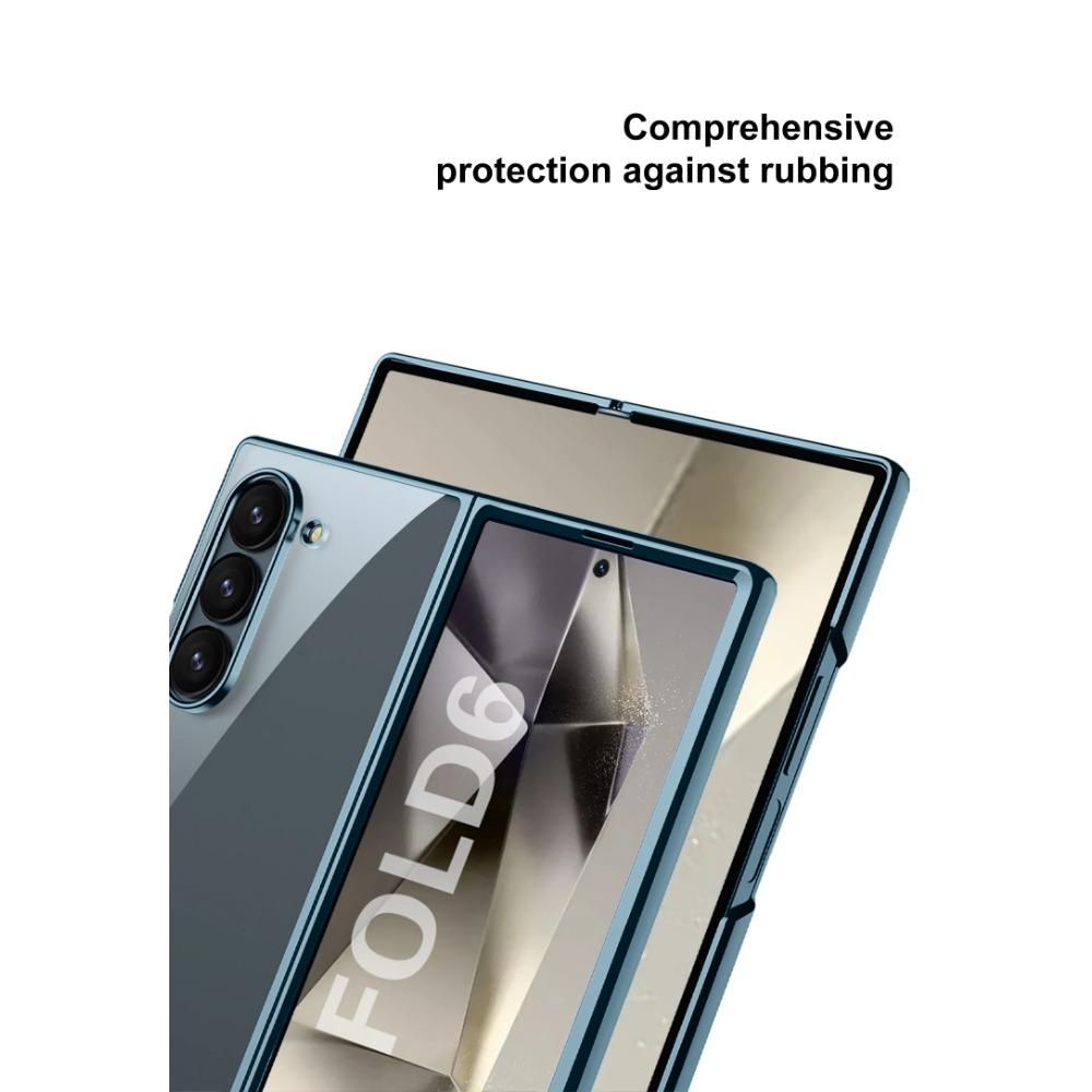 Transparent Electroplated Frame Ultra Thine Hard PC Phone Cover for Samsung Galaxy Z Fold 6 5 Case Z Fold 6 5 Shockproof Covers