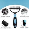 Brosse professionnelle de démêlage pour animaux de compagnie, peigne à 2 faces pour chien, brosse pour chat, râteau, outils de toilettage pour chiots, sous-poil, perte de poils volants