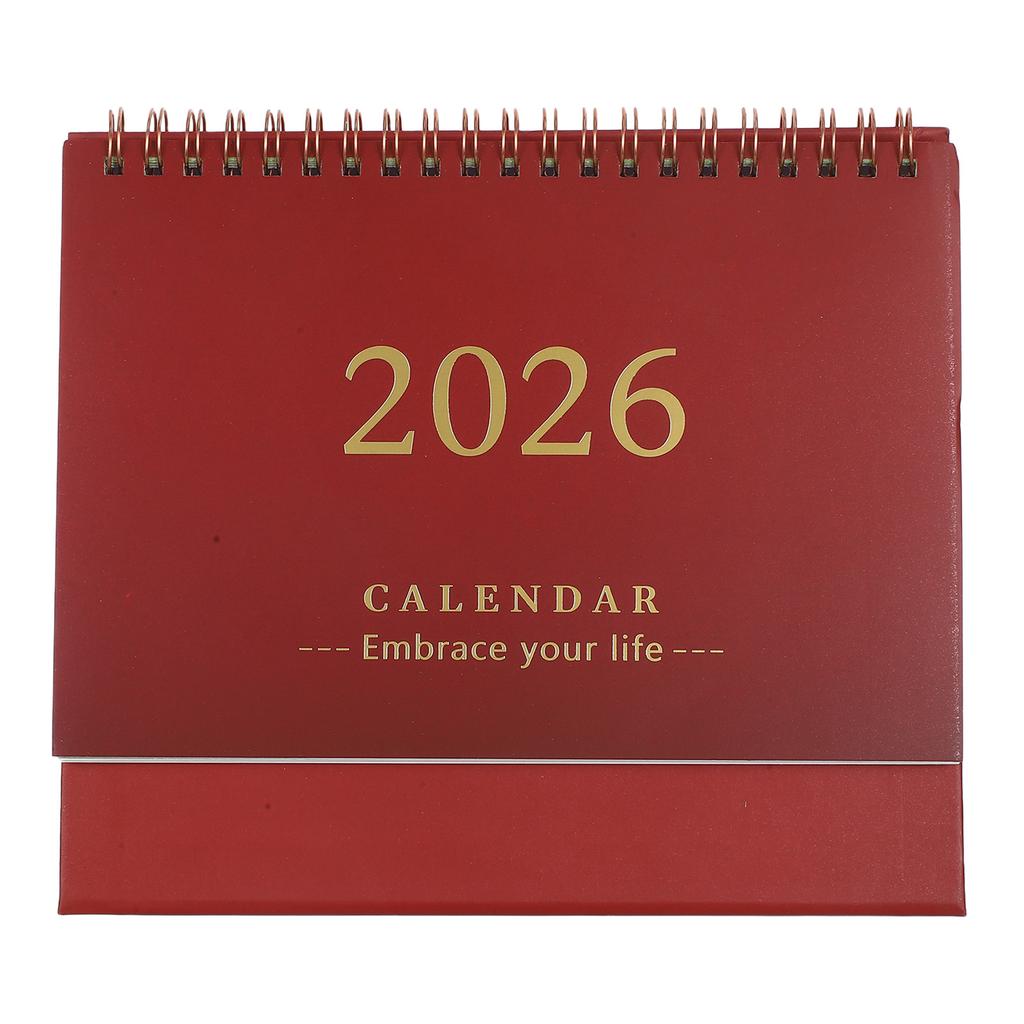 Small Desk Calendar 2026 Minimalist Desktop Flip Stand Planner Compact Monthly Table Calendar for Home Office Use
