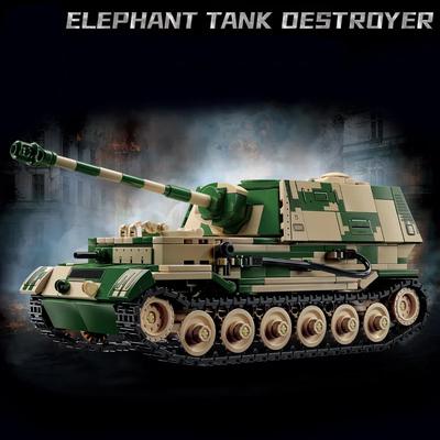Ww2 Military Army Soldiers World War 2 Jagdpanzer Tiger/P Tank Destroyer Construction Blocks Blocks Children'S Diy Plaything Christma Present