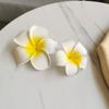 1Pc Women Bohemian Style Simulation Plumeria Foam Flower Hair Clips Summer Hawaii Hair Barrette