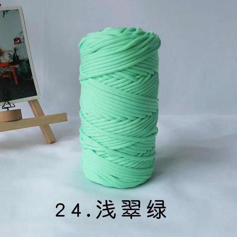 300g/4mm Polyester Nylon Mischgarn Große Rolle Runder Hohlfaden DIY Handgewebtes Wandteppich Dekorationsgarn Häkelstrang