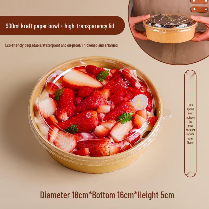 MOLUONA Disposable Kraft Paper Takeaway Containers