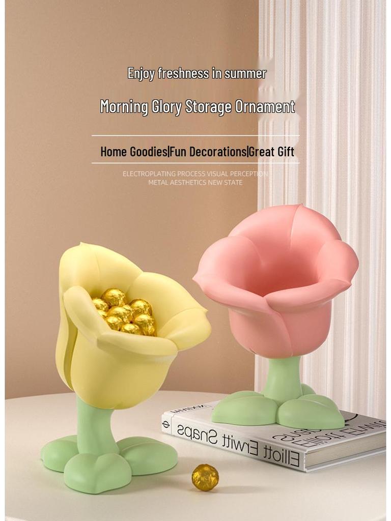 Tulip & Calla Lily Resin Flower Storage Ornament for Home Decor