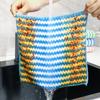 Coral Fleece Thickened Cationic Dishcloth Household Kitchen Cleaning Scouring Pad Water-Absorbing Non-Shedding Cleaning Cloth