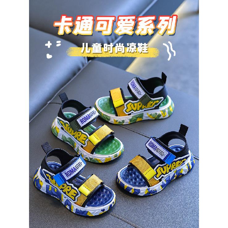 New Summer Boys' Sandals for Small, Medium, and Large Children, Fashionable Casual Outdoor Sports Shoes for Kids