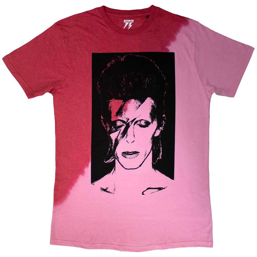 Футболка David Bowie Aladdin Sane Красная / Розовая с градиентом - НОВАЯ ОФИЦИАЛЬНАЯ Унисекс Футболка XXXL
