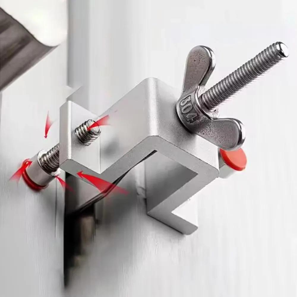Dual Nut Adjustment Portable Door Lock Hotel Door Locks Self-Defense Door Stop Travel Anti-theft Door Stopper Safety Lock