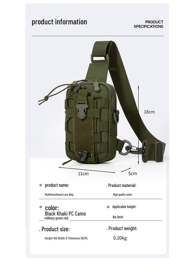 Men's Tactical Camouflage Crossbody Bag - Multi-Functional, Portable Outdoor Chest Bag for Camping, Sports & Cycling