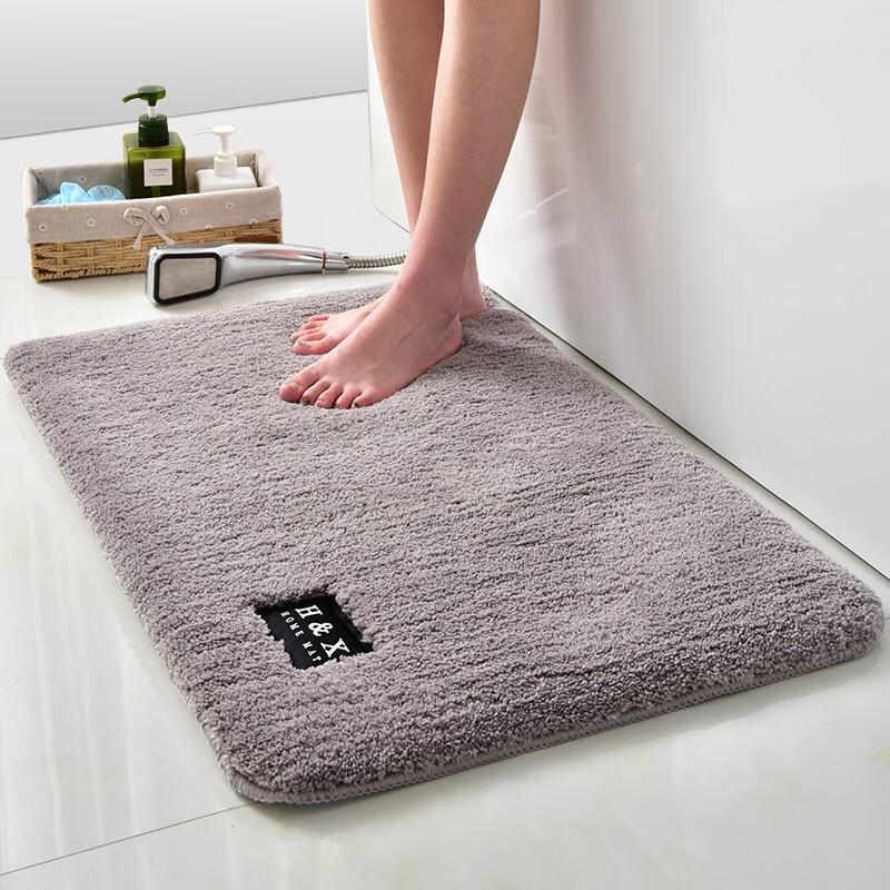 Huaxu Household Absorbent Floor Mat, Bathroom Entrance Mat, Non-Slip Mat for Toilet Entrance, Bedroom Rug, 40*60cm