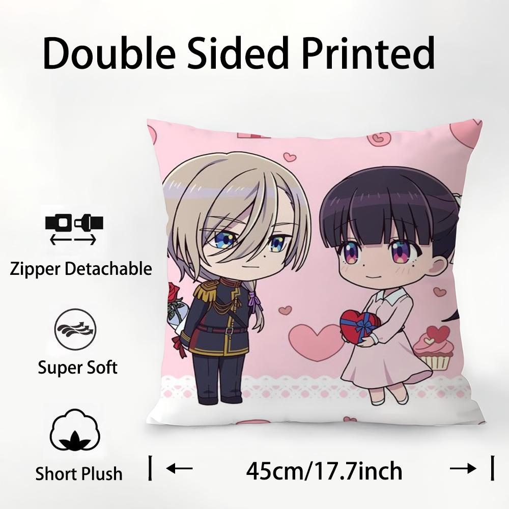 My Happy M-MarriageS Pillow Case Plush Fabric Soft Double Sided Print Sofa Cushion Cover Throw Pillow Covers