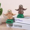 Solar Powered Gift Car Ornament Sloth Toy Dancing Sloth Model Sloth Doll Shaking Hand