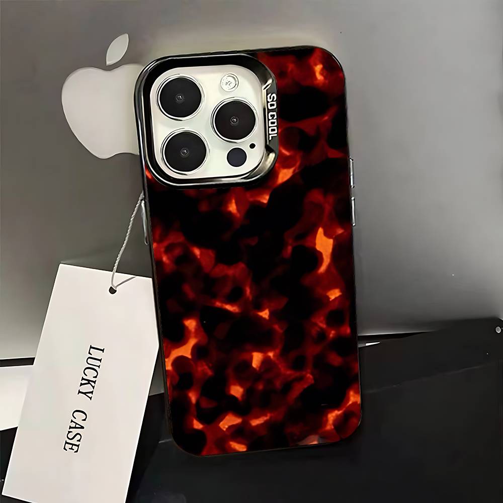 

Tortoise Shell Marble Phone Case For iPhone 16,15,14,13,12,11,Pro,XS,Max,Plus,Mini,SE Black Candy Matte Shockproof Cover iPhone12mini