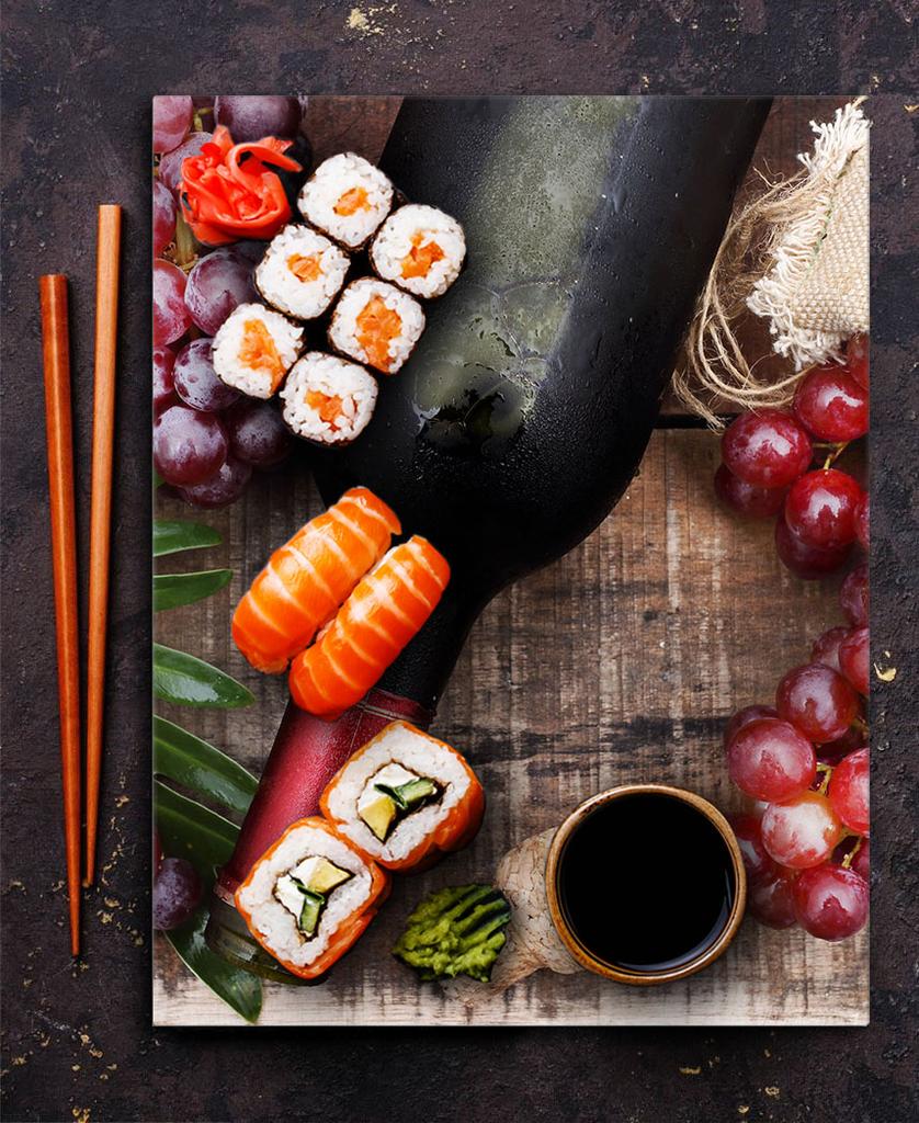 GLAS-SCHNEIDEBRETT 40x52 Wein