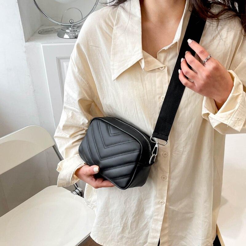 Women'S Bag Simple Embroidered Thread Single Shoulder Bag Fashion Crossbody Pu Soft Leather Texture Retro Middle Aged Mom'S Bag
