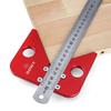 DDWT Center Finder, Line Gauge, Square, Center, Scribe, Carpenter, Woodworking Ruler, 45 Degree Angle, Line, Diameter, Marking Ruler, Wood Measuring,