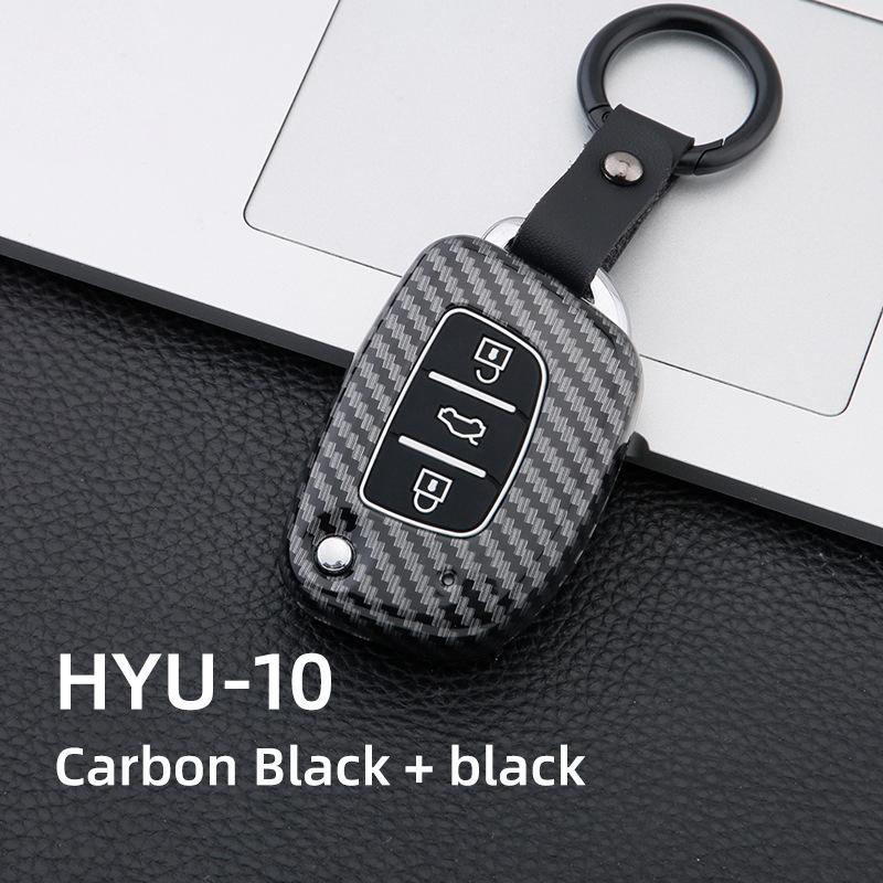 Abs Carbon Car Flip Key Case Cover For Hyundai Solaris Creta Ix25 Kona Tucson Sonata Fe I40 Elantra Ix35 I20 Ix45 Hb20 Accent