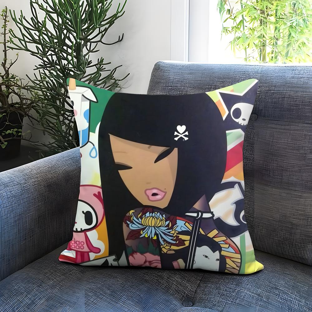 POPULAR T-TTokidokiSS Cushion Cover Comfortable Reversible Pillow Cover Ideal for Car Sofa Bedroom & Beyond
