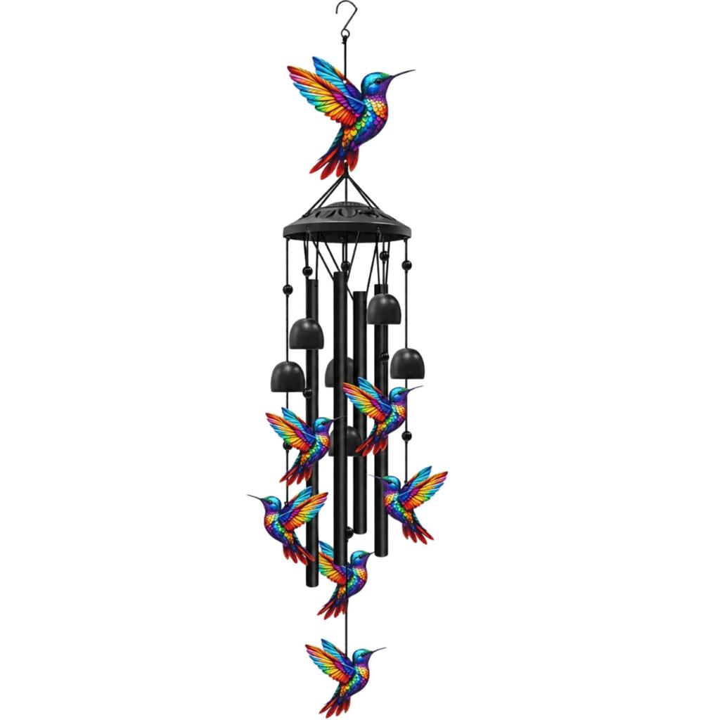 Metal Wind Chime Indoor Outdoor Chimes with Hook Suspended for Garden, Balcony, Entryway