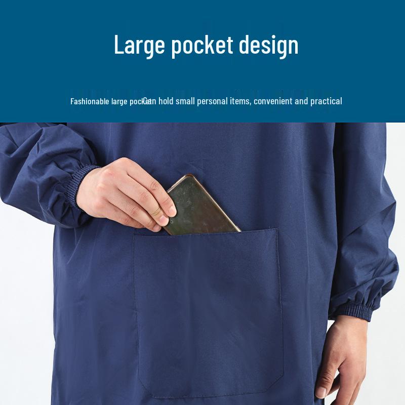 Unisex Waterproof Oil-Proof Long Sleeve Apron for Kitchen and Home
