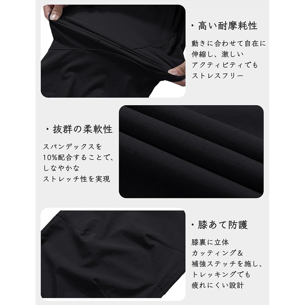 TACVASEN Work Pants Men's Long Pants Water-repellent Cargo Pants Quick-drying Hiking Pants Climbing