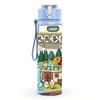 1PC Milk Box Farm Scene Cartoon 750ml Color Plastic Sports Water Bottle Leakproof Flip Straw Lid Suitable for Sports Office Home Use