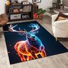 New Product Neon Glowing Deer Carpet for Living Room Bedroom Bedside Floor Mat Cloakroom Children Play Mat Area Rug Large Size