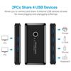 New Printer USB 3.0 Switch Hub Selector Cable 2 PCs Sharing 4 Devices for Keyboard Mouse