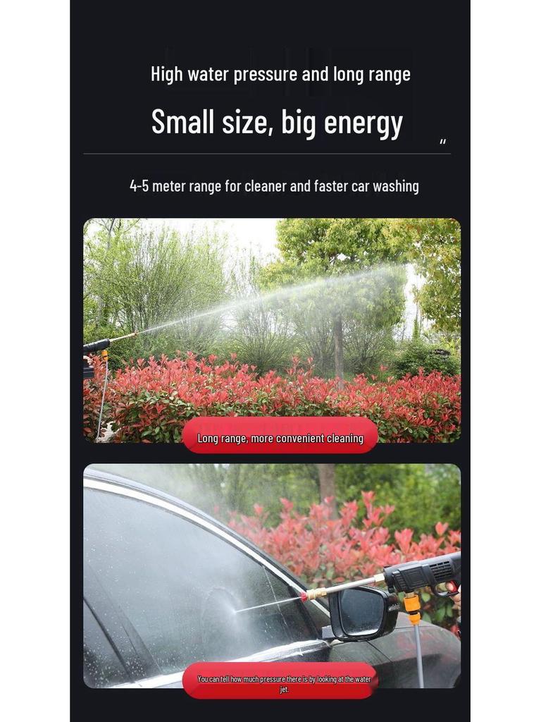 Cordless High-Pressure Rechargeable Car Wash Gun