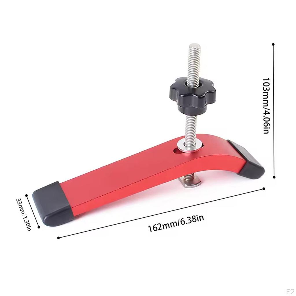 2Pcs Hold Down Clamps Quick Acting Clamp Sliding Groove Adjustable Work Positioning Aluminum Alloy