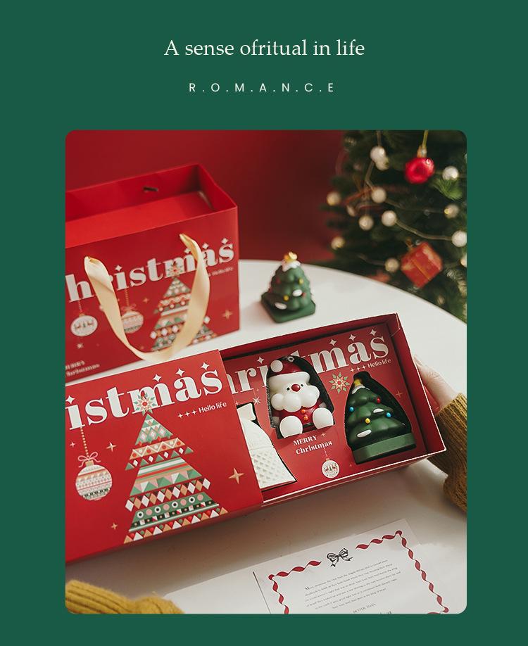 Christmas Scented Candle Set: Handmade Fragrance Ornaments for Festive Atmosphere and Gift-Giving