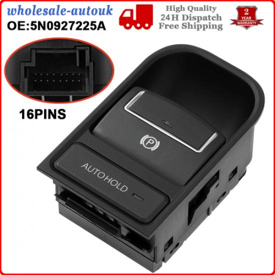 2 Electronic HandBrake Switch Parking Brake for VW Tiguan Sharan Seat 5N0927225A