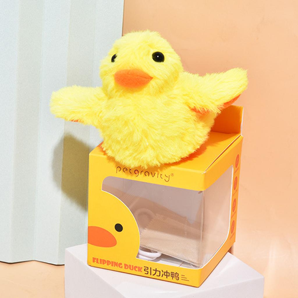 Automatisches Watschel-Enten-Spielzeug Vibrationssensor Entenform Katze Spielzeug USB-Laden Bissfest für Kätzchen Katze Selbstbewegend