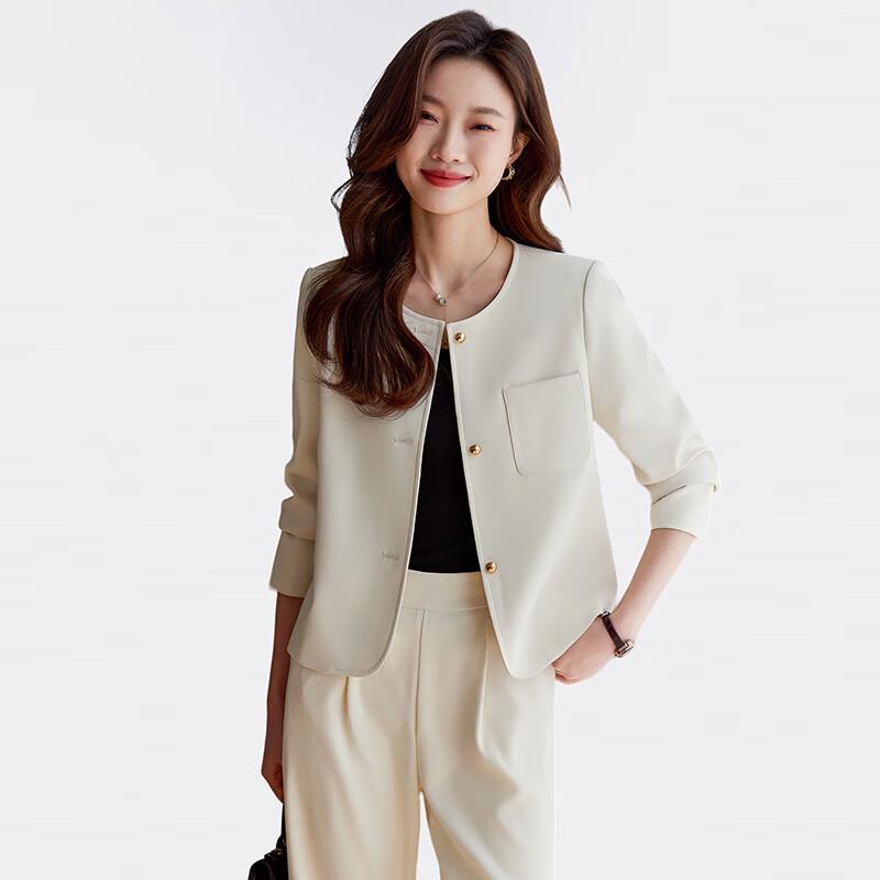 Women's Elegant Short Blazer & Straight Pants Set