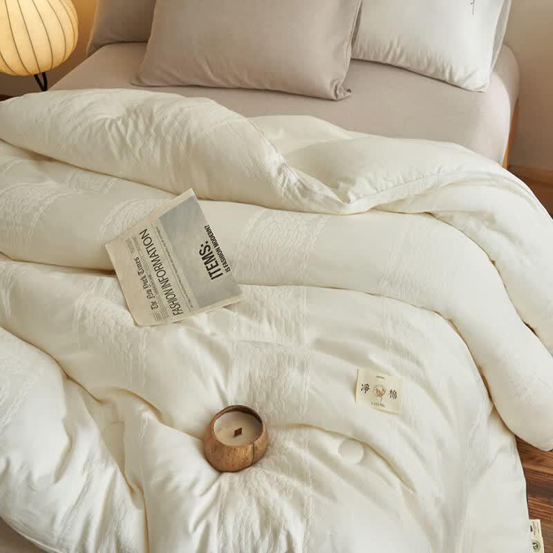LISM Washed Cotton Soybean Fiber All-Season Quilt with Twist Pattern