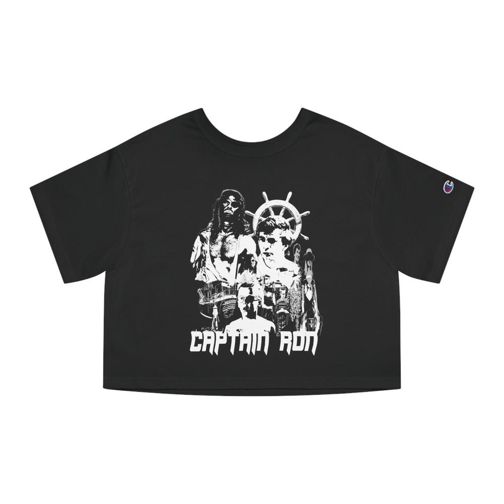 

captain ron 1992 family comedy movie fan art scary collage on a cropped t-shirt XL