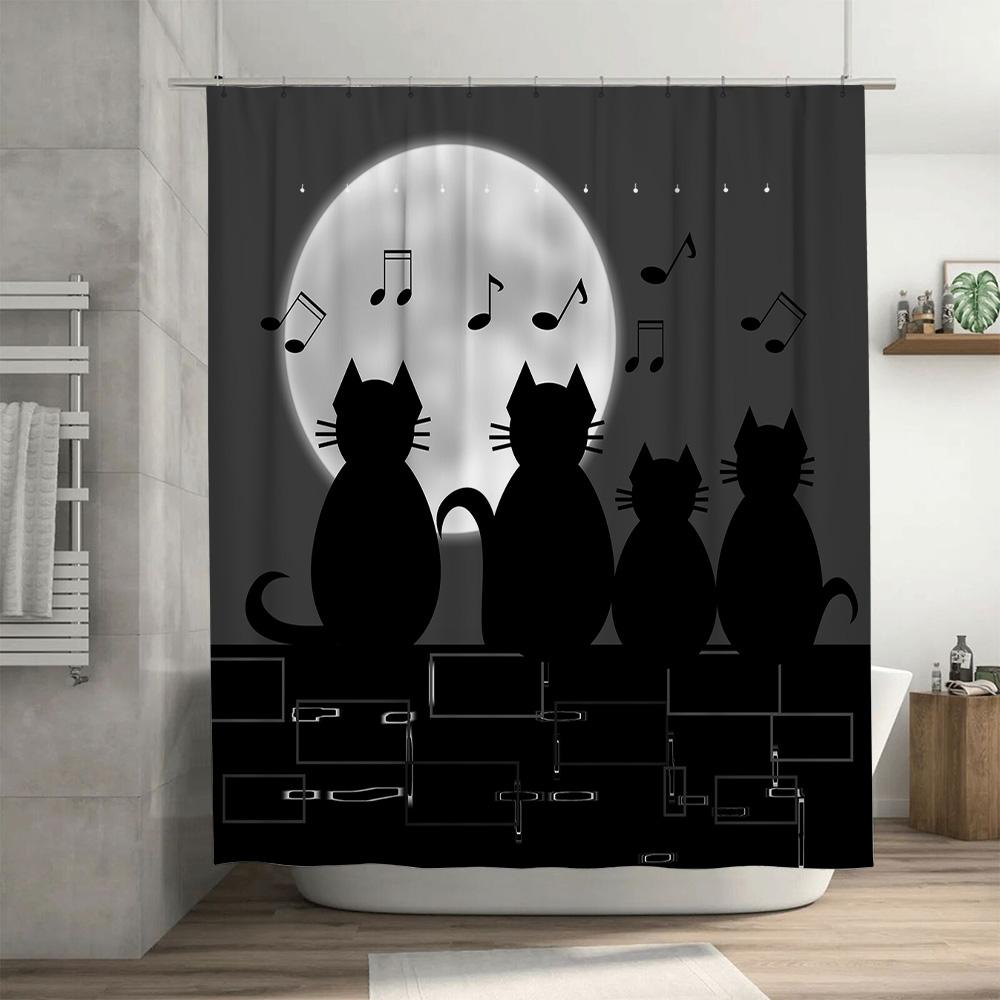 Colorful Love Heart Shower Curtain Waterproof Fabric Decor for Bathroom Set of Hooks Included